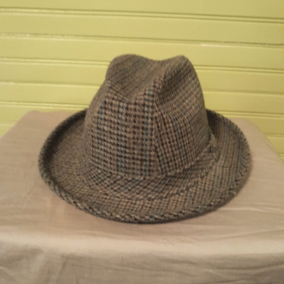 Stetson tweed fedora , gray & blue size 7 1/4 - Picture 3 of 6